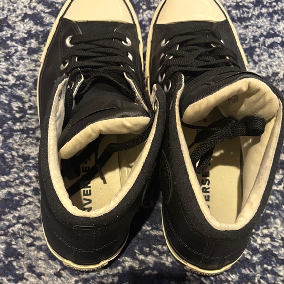 Converse Black and Cream High-Top Sneakers - Picture 7 of 8